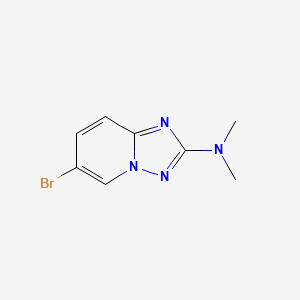 molecular formula C8H9BrN4 B8417050 (6-Bromo-[1,2,4]triazolo[1,5-a]pyridin-2-yl)-dimethyl-amine 