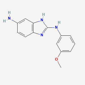 molecular formula C14H14N4O B8417059 5-Amino-2-(3-methoxyphenyl)aminobenzimidazole 