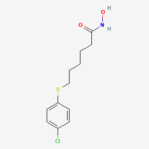 molecular formula C12H16ClNO2S B8417089 6-(4-Chlorophenylsulfanyl)hexanoic acid hydroxamide 