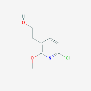 molecular formula C8H10ClNO2 B8417131 3-(2-Hydroxyethyl)-6-chloro-2-methoxypyridine 