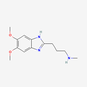 molecular formula C13H19N3O2 B8417146 [3-(5,6-dimethoxy-1H-benzoimidazol-2-yl)-propyl]-methyl-amine 