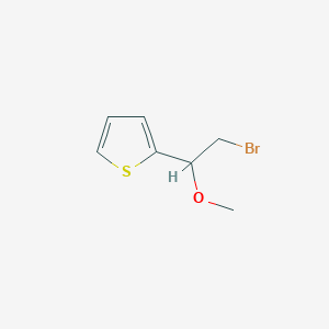 molecular formula C7H9BrOS B8417193 alpha-(Bromomethyl)-2-thiophenemethanol methyl ether 