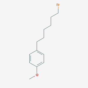 molecular formula C13H19BrO B8417219 Benzene, 1-(6-bromohexyl)-4-methoxy- CAS No. 23464-45-1