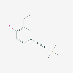 molecular formula C13H17FSi B8417251 (3-Ethyl-4-fluoro-phenylethynyl)-trimethyl-silane CAS No. 627463-26-7