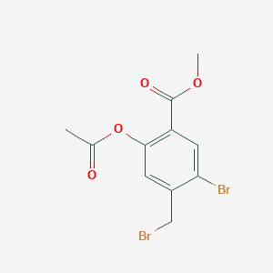 Methyl 2-(acetyloxy)-5-bromo-4-(bromomethyl)benzoate