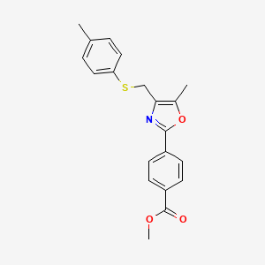 Methyl 4-(5-methyl-4-(p-tolylthiomethyl)oxazol-2-yl)benzoate