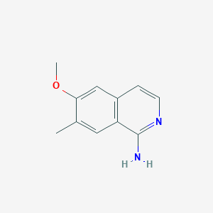 molecular formula C11H12N2O B8417356 6-Methoxy-7-methylisoquinolin-1-ylamine 