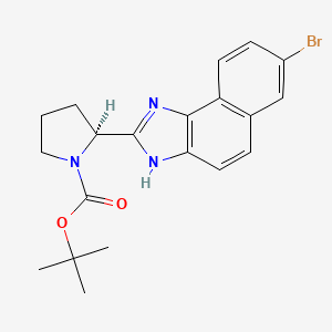 molecular formula C20H22BrN3O2 B8417395 (S)-tert-butyl 2-(7-bromo-1H-naphtho[1,2-d]imidazol-2-yl)pyrrolidine-1-carboxylate 