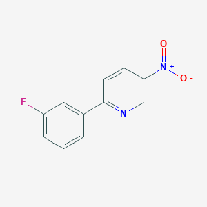 molecular formula C11H7FN2O2 B8417448 2-(3-Fluorophenyl)-5-nitropyridine 