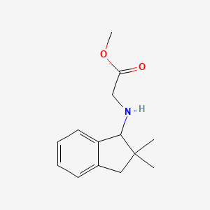 molecular formula C14H19NO2 B8417456 N-(2,2-dimethyl-indan-1-yl)glycine methyl ester 