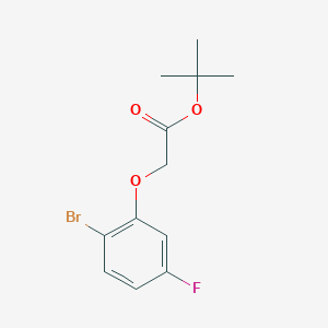 molecular formula C12H14BrFO3 B8417477 Tert-butyl(2-bromo-5-fluorophenoxy)acetate 