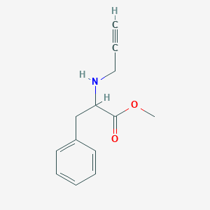 molecular formula C13H15NO2 B8417510 3-Phenyl-2-prop-2-ynylamino-propionic acid methyl ester 