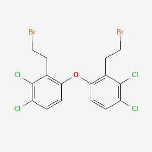 molecular formula C16H12Br2Cl4O B8417521 4,4'-Oxybis(3-(2-bromoethyl)-1,2-dichlorobenzene) 