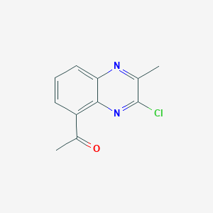 molecular formula C11H9ClN2O B8417543 1-(3-Chloro-2-methylquinoxalin-5-yl)ethanone 