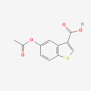 molecular formula C11H8O4S B8417551 5-Acetoxybenzo[b]thiophene-3-carboxylic acid 