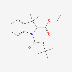 1-(tert-Butyl) 2-ethyl 3,3-dimethylindoline-1,2-dicarboxylate