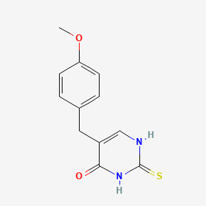 molecular formula C12H12N2O2S B8417567 5-(4-Methoxybenzyl)-2-thiouracil 