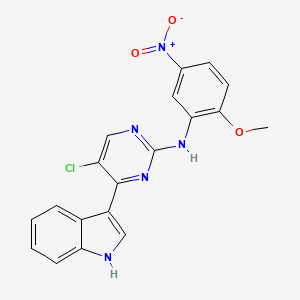 molecular formula C19H14ClN5O3 B8417568 5-chloro-4-(1H-indol-3-yl)-N-(2-methoxy-5-nitrophenyl)pyrimidin-2-amine 