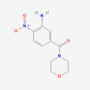 molecular formula C11H13N3O4 B8417607 3-Amino-4-nitrobenzoic acid morpholide 