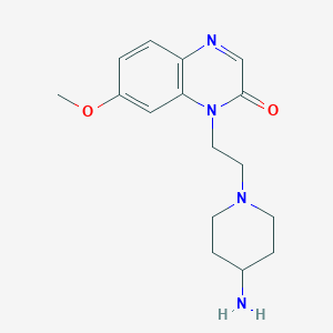 molecular formula C16H22N4O2 B8417626 1-[2-(4-Aminopiperidin-1-yl)ethyl]-7-methoxyquinoxalin-2(1H)-one 