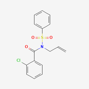 molecular formula C16H14ClNO3S B8417638 N-(Benzenesulfonyl)-2-chloro-N-(prop-2-en-1-yl)benzamide CAS No. 66896-80-8