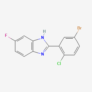 molecular formula C13H7BrClFN2 B8417670 2-(5-Bromo-2-chloro-phenyl)-5-fluoro-1H-benzoimidazole 