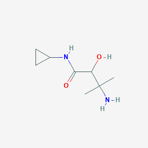 molecular formula C8H16N2O2 B8417698 3-amino-N-cyclopropyl-2-hydroxy-3-methylbutanamide 