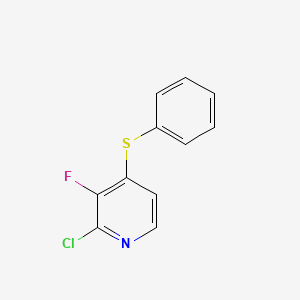 molecular formula C11H7ClFNS B8417782 2-Chloro-3-fluoro-4-(phenylthio)pyridine 