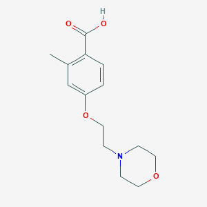molecular formula C14H19NO4 B8417790 2-Methyl-4-(2-morpholin-4-yl-ethoxy)-benzoic acid 