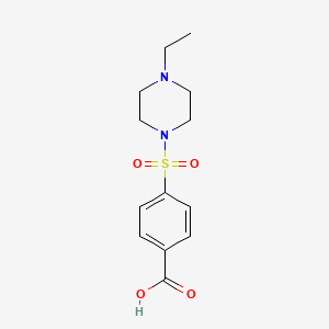 molecular formula C13H18N2O4S B8417802 4-(4-Ethylpiperazin-1-ylsulfonyl)benzoic acid 