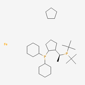 (S)-1-[(RP)-2-(Dicyclohexylphosphino)ferrocenyl]ethyldi-tert-butylphosphine