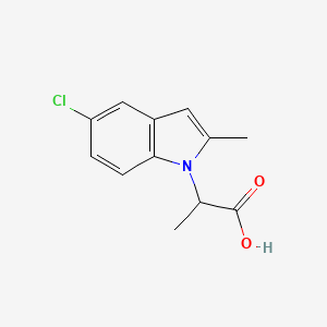 molecular formula C12H12ClNO2 B8417821 2-(5-Chloro-2-methyl-1h-indol-1-yl)propanoic acid 