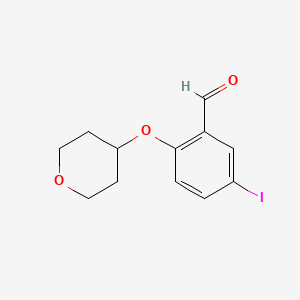 5-Iodo-2-(tetrahydro-pyran-4-yloxy)-benzaldehyde