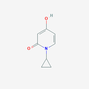 molecular formula C8H9NO2 B8417857 1-Cyclopropyl-4-hydroxy-1H-pyridin-2-one 