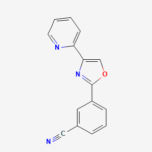 molecular formula C15H9N3O B8417861 2-[3-Cyanophenyl]4-[pyridin-2-yl]-1,3-oxazole 