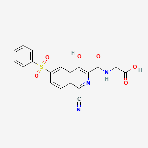 [(6-Benzenesulfonyl-1-cyano-4-hydroxy-isoquinoline-3-carbonyl)-amino]-acetic acid