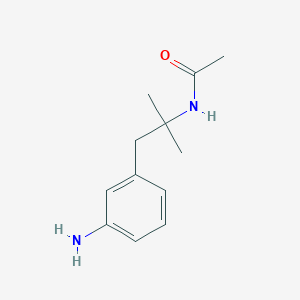 molecular formula C12H18N2O B8417910 N-[2-(3-aminophenyl)-1,1-dimethyl-ethyl]-acetamide 