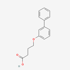 molecular formula C16H16O3 B8417949 4-(3-phenylphenoxy)butanoic Acid CAS No. 170638-89-8