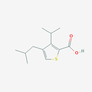 molecular formula C12H18O2S B8417973 4-Isobutyl-3-isopropyl-thiophene-2-carboxylic acid 