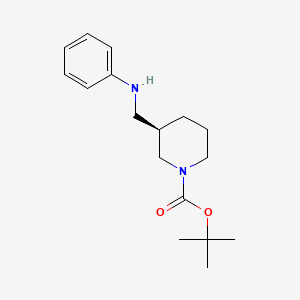 molecular formula C17H26N2O2 B8418031 (R)-N-(1-Boc-piperidin-3-ylmethyl)-aniline 