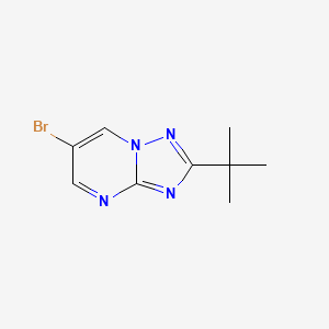 molecular formula C9H11BrN4 B8418050 6-Bromo-2-tert-butyl-[1,2,4]triazolo[1,5-a]pyrimidine 