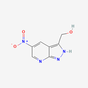 molecular formula C7H6N4O3 B8418083 (5-nitro-1H-pyrazolo[3,4-b]pyridin-3-yl)methanol 