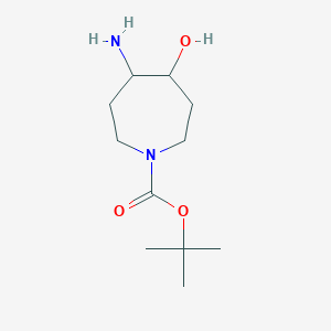 molecular formula C11H22N2O3 B8418085 tert-Butyl trans-4-amino-5-hydroxyazepane-1-carboxylate 