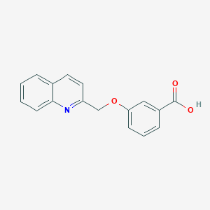 molecular formula C17H13NO3 B8418116 3-(2-Quinolinylmethoxy)benzoic acid 