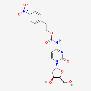 molecular formula C18H20N4O8 B8418138 2'-Deoxy-N-{[2-(4-nitrophenyl)ethoxy]carbonyl}cytidine CAS No. 88091-67-2