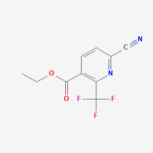 molecular formula C10H7F3N2O2 B8418151 Ethyl 6-cyano-2-(trifluoromethyl)nicotinate 
