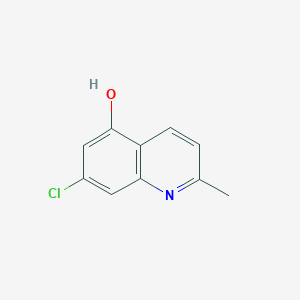 molecular formula C10H8ClNO B8418208 7-chloro-2-methyl-5-Quinolinol CAS No. 420786-81-8
