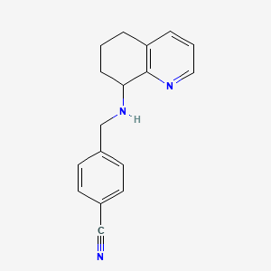molecular formula C17H17N3 B8418240 N-(5,6,7,8-tetrahydro-8-quinolinyl)-4-cyanobenzylamine 
