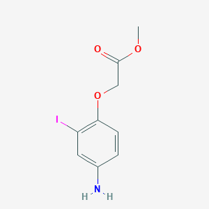 molecular formula C9H10INO3 B8418283 (4-Amino-2-iodo-phenoxy)-acetic acid methyl ester 