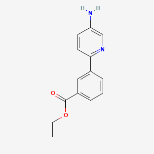 molecular formula C14H14N2O2 B8418307 Ethyl 3-(5-aminopyridin-2-yl)benzoate CAS No. 1258391-90-0